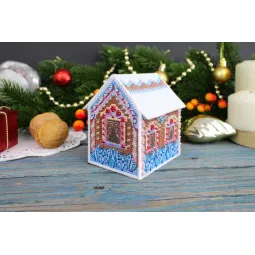 Набор для вышивания крестом "3D игрушка. Нарядный домик" 6x9x8 см SR-1168