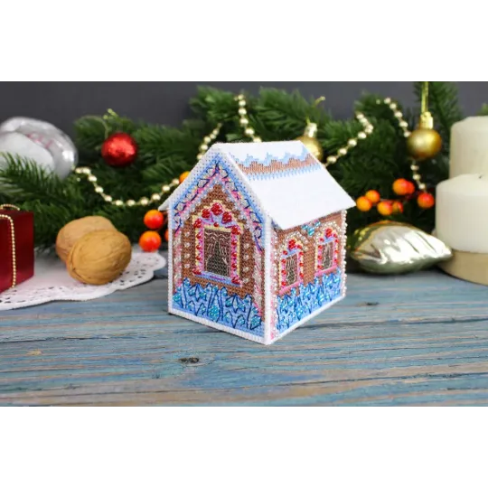 Kreuzstich-Set "3D-Spielzeug. Ein schickes Haus" 6x9x8 cm SR-1168