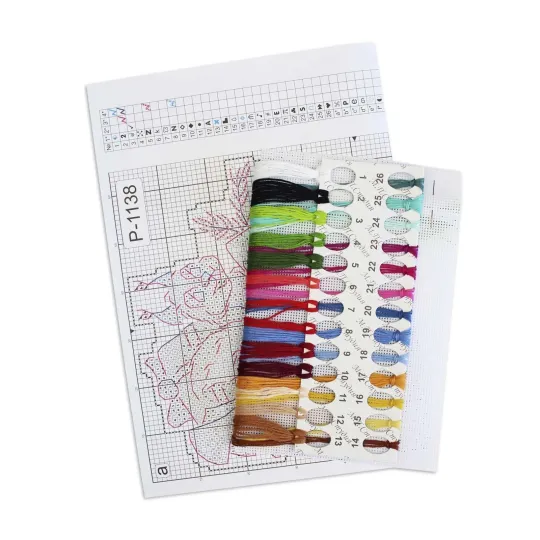 Kreuzstich-Set „Freches Eichhörnchen“ 9x12 cm SR-1138