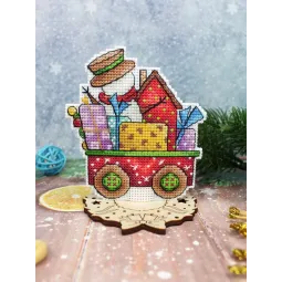 Kreuzstich-Set "Glück auf Rädern" 10x9 cm SR-1136