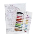 Kit de point de croix "Bonheur sur roues" 10x9 cm SR-1136