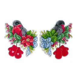 Набор для вышивания крестиком "Снегирь" 14x13 см SR-1131