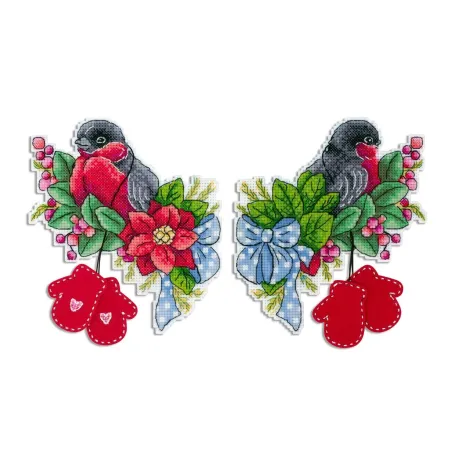 Kreuzstich-Set "Gimpel" 14x13 cm SR-1131