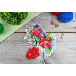 Kreuzstich-Set "Gimpel" 14x13 cm SR-1131