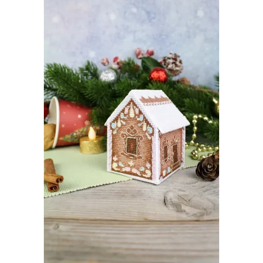 Набор для вышивания крестом "3D игрушка. Пряничный домик" 6x8x6 см SR-963