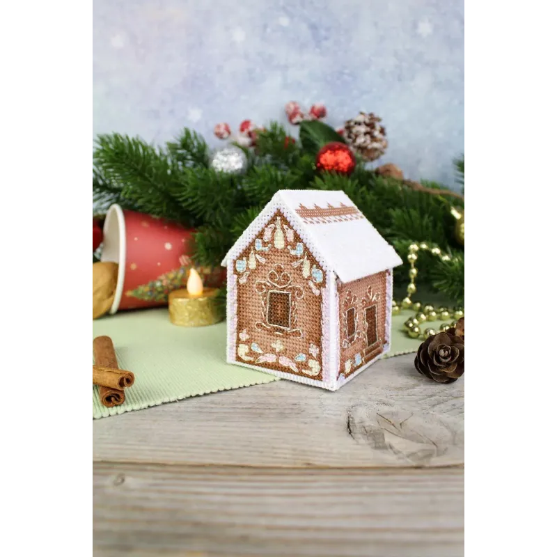 Cross stitch kit "3D toy. Gingerbread house" 6x8x6 cm SR-963