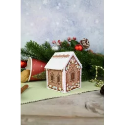 Набор для вышивания крестом "3D игрушка. Пряничный домик" 6x8x6 см SR-963