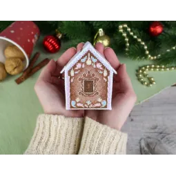 Набор для вышивания крестом "3D игрушка. Пряничный домик" 6x8x6 см SR-963