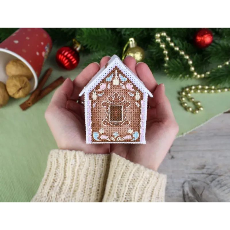 Cross stitch kit "3D toy. Gingerbread house" 6x8x6 cm SR-963
