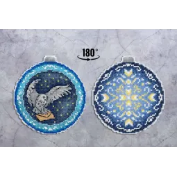 Набор для вышивания "Новогодний шар. Крылатый почтальон" 11x10 см SR-962