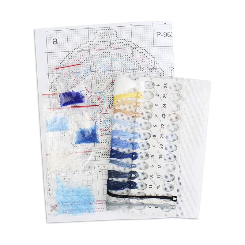 Набор для вышивания "Новогодний шар. Крылатый почтальон" 11x10 см SR-962