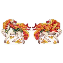 Kreuzstich-Set "Feuriges Pferd" 12x15 cm SR-1329