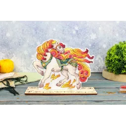 Kryželiu siuvinėjimo rinkinys "Ugninis arklys" 12x15 cm SR-1329