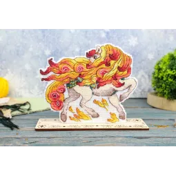 Набор для вышивания крестом "Огненный конь" 12x15 см SR-1329