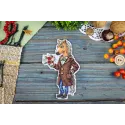 Kit de point de croix "Cheval en manteau" 13x8 cm SR-1328