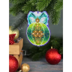 Kreuzstich-Set "Weihnachtsbaumkugel. Waldmagie" 12x9 cm SR-1312