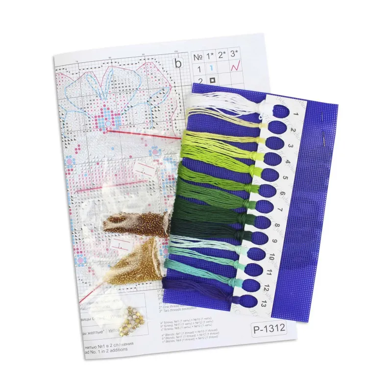 Набор для вышивания крестом "Елочный шар. Лесная магия" 12x9 см SR-1312