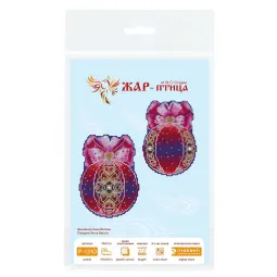 Kryželiu siuvinėjimo rinkinys "Kalėdinės eglutės burbulas. Širdies magija" 12x9 cm SR-1310