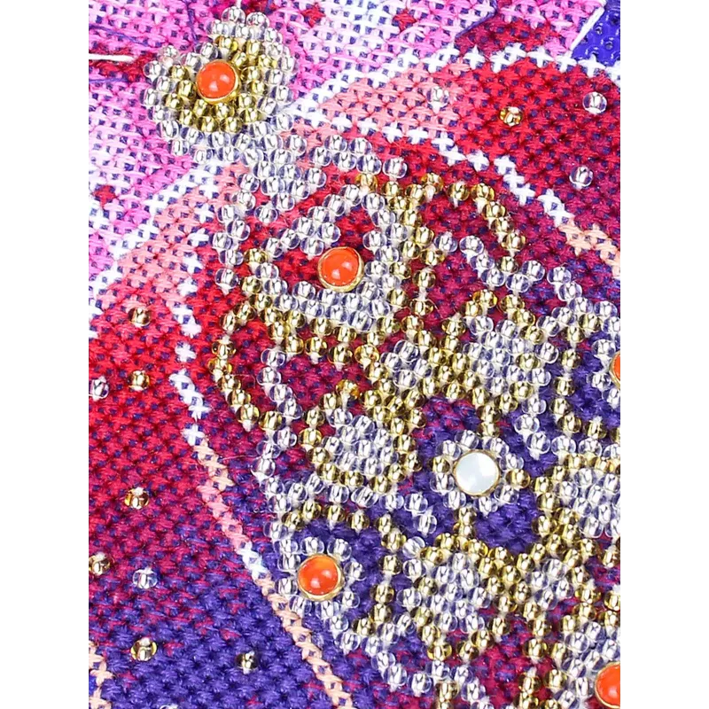 Kreuzstichset "Weihnachtsbaumkugel. Magie des Herzens" 12x9 cm SR-1310