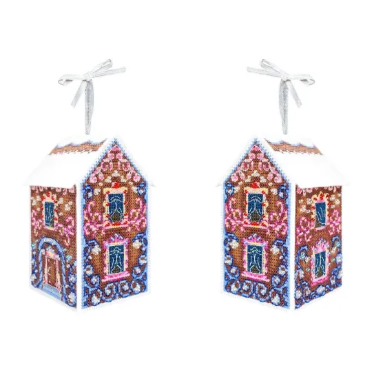 Kreuzstich-Set "3D-Spielzeug. Ein Haus mit Mustern" 11x6x6 cm SR-1169