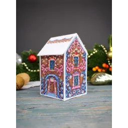 Набор для вышивания крестом "3D игрушка. Домик с узорами" 11x6x6 см SR-1169