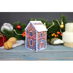 Набор для вышивания крестом "3D игрушка. Домик с узорами" 11x6x6 см SR-1169