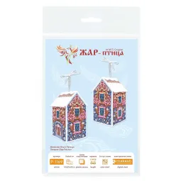 Kryželiu siuvinėjimo rinkinys "3D žaislas. Namas su raštais" 11x6x6 cm SR-1169