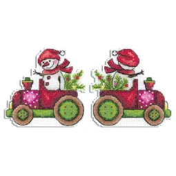 Kreuzstich-Set "Schneebote" 9x9 cm SR-1133