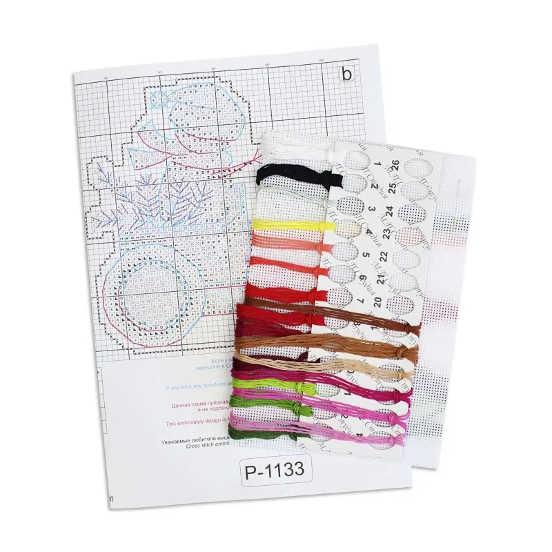 Kit de point de croix « Livreur de neige » 9x9 cm SR-1133