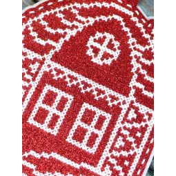 Набор для вышивания "Новогодняя игрушка: домик в снегу" 13x11 см ST-1089