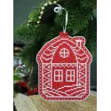 Kreuzstich-Set "Neujahrsspielzeug: Haus im Schnee" 13x11 cm ST-1089