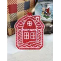 Kit de point de croix "Jouet du Nouvel An : Maison sous la neige" 13x11 cm ST-1089