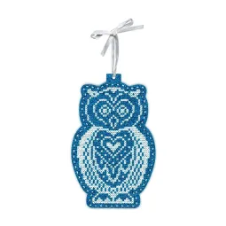 Набор для вышивания крестом "Новогодняя игрушка: Снежная сова" 14x9 см ST-1087