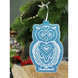 Набор для вышивания крестом "Новогодняя игрушка: Снежная сова" 14x9 см ST-1087