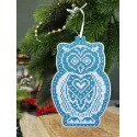 Набор для вышивания крестом "Новогодняя игрушка: Снежная сова" 14x9 см ST-1087