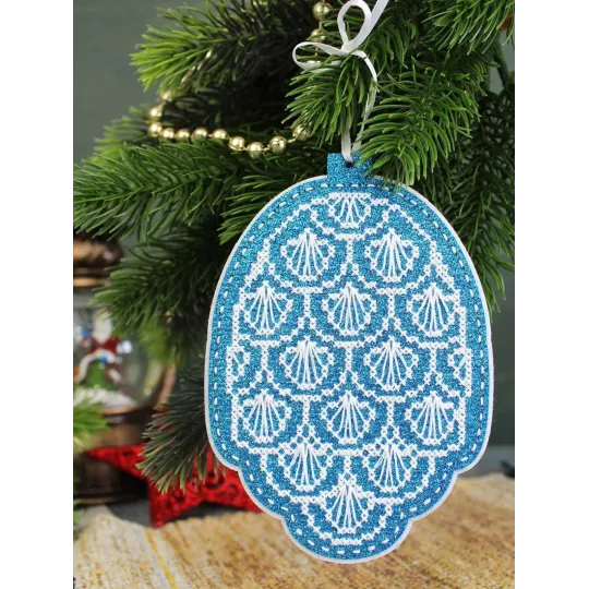 Набор для вышивания крестиком "Новогодняя игрушка: зимний шишка" 14x10 см ST-1086