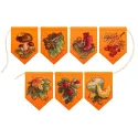 Kreuzstich-Set "Herbstgirlande orange (7 Flaggen)" 10x7 cm ST-1002