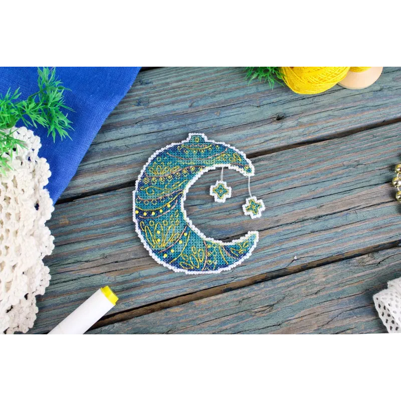 Kreuzstich-Set "Märchenmond" 10x9 cm SR-970