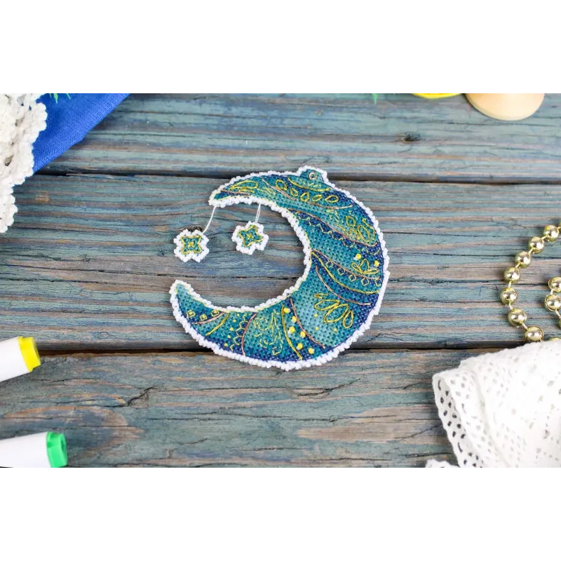 Kreuzstich-Set "Märchenmond" 10x9 cm SR-970