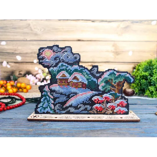 Cross stitch kit "Winter glow" 11x16 cm SR-1326