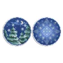 Cross stitch kit "Christmas ball with patterns" 9x9 cm SR-1124