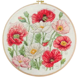Kreuzstich-Set "Wenn Mohnblumen blühen" 30x30 cm AAH-299