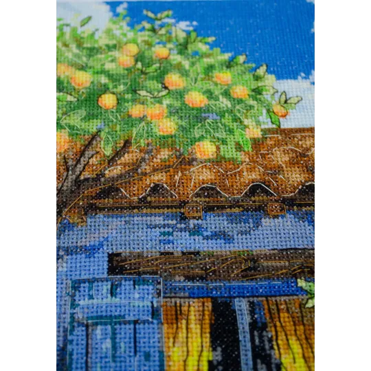 Kreuzstich-Set "Mediterraner Traum" 18x34 cm AAH-291