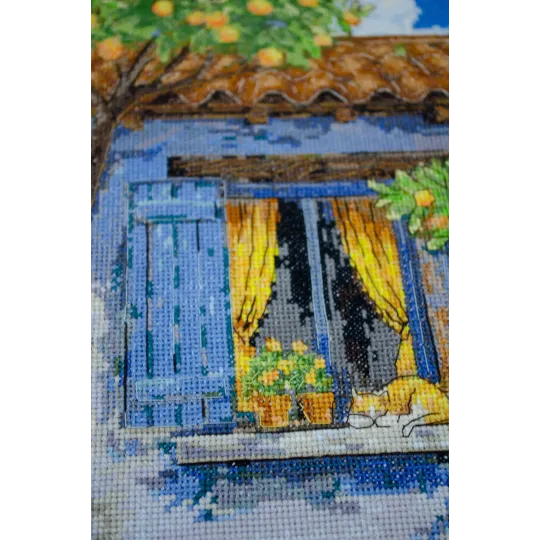 Kryželiu siuvinėjimo rinkinys "Viduržemio jūros svaja" 18x34 cm AAH-291