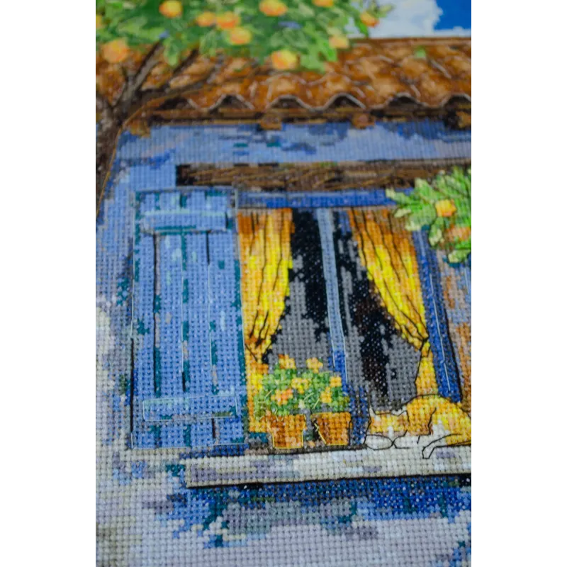 Kryželiu siuvinėjimo rinkinys "Viduržemio jūros svaja" 18x34 cm AAH-291