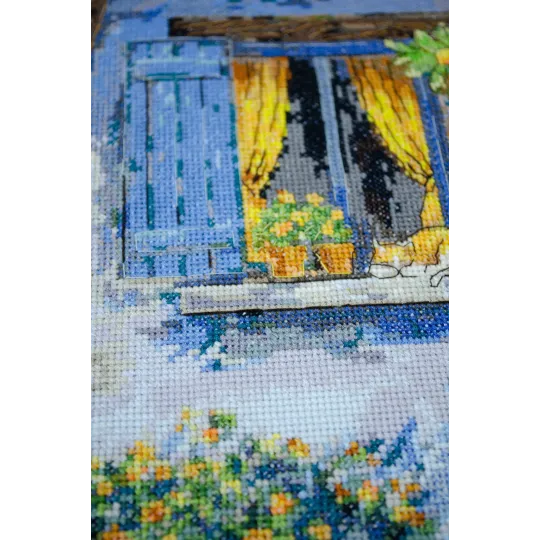 Kryželiu siuvinėjimo rinkinys "Viduržemio jūros svaja" 18x34 cm AAH-291