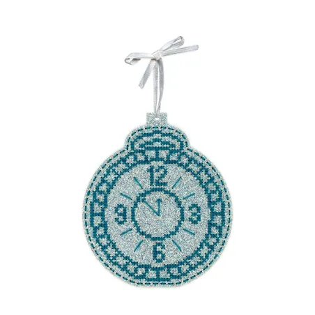 Kryželiu siuvinėjimo rinkinys „Naujametiniai žaisliukai: beveik vidurnaktis“ 13x11 cm ST-1088