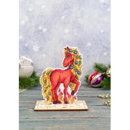 Kryželių siuvinėjimo rinkinys "Ugnies arklys" 13x9 cm SR-1330