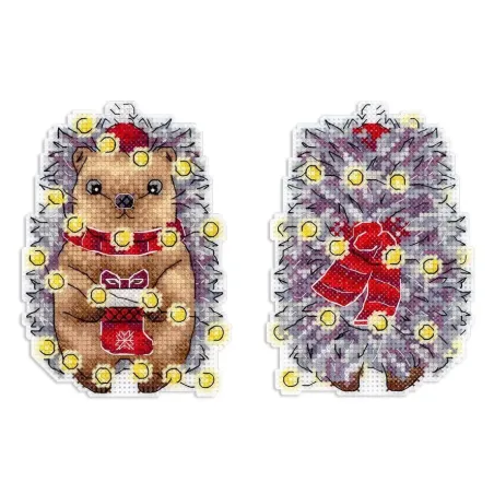 Набор для вышивания крестом «Новогодний ежик» 12x8 см SR-1173