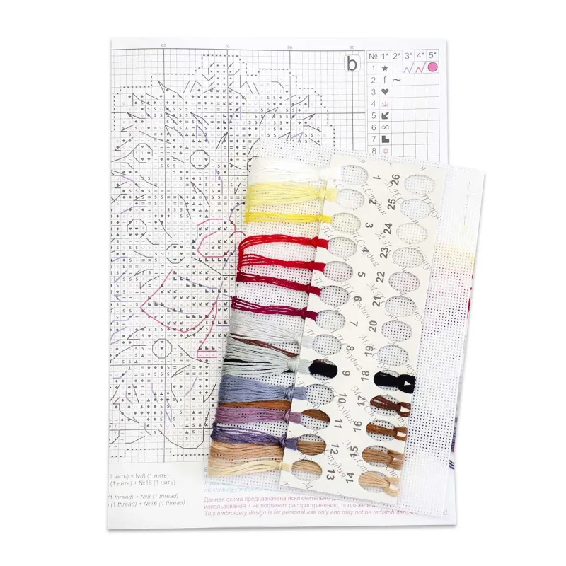 Kit de point de croix "Hérisson du Nouvel An" 12x8 cm SR-1173